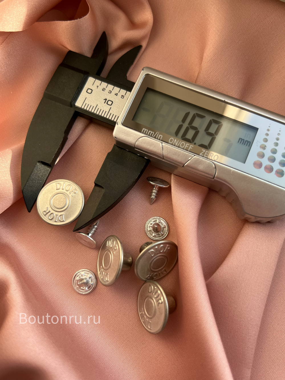 Пуговицы джинсовые Ди. установочные серебро