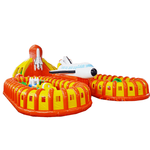 Коммерческий надувной батут "Ракета" 30*20*8 м