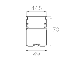 Профиль накладной алюминиевый LC-LP-7050-2 Anod