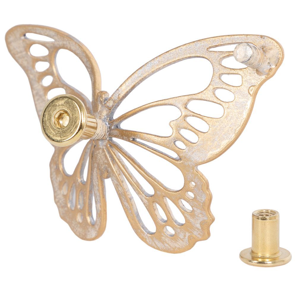 Ручка мебельная Бабочки 110 Айвори