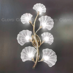 Бра Cloyd POLYNESIA W7 / выс. 77 см - прозрачн.стекло - золото (арт.20111)