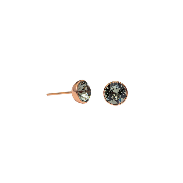Серьги-пусеты Fiore Luna Black Dia SWE298 BLD RG