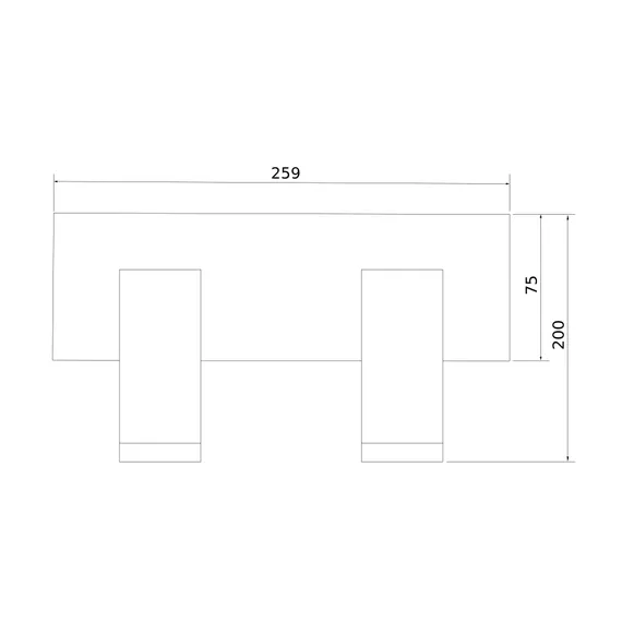 20066/2 LED настенный светильник черный/золото