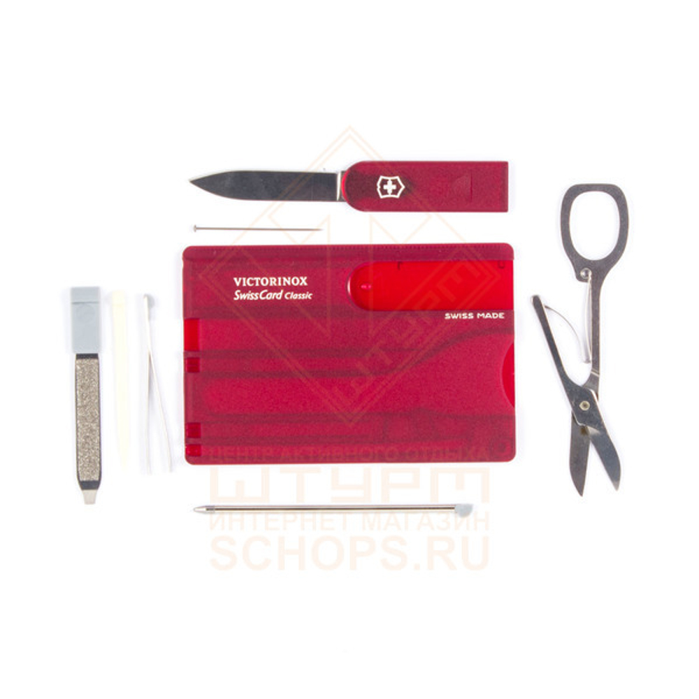 Инструмент карта Victorinox SwissCard Ruby, Red