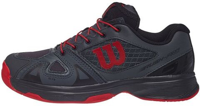 детские Кроссовки теннисные Wilson Rush Pro Junior QL - ebony/black/wilson red