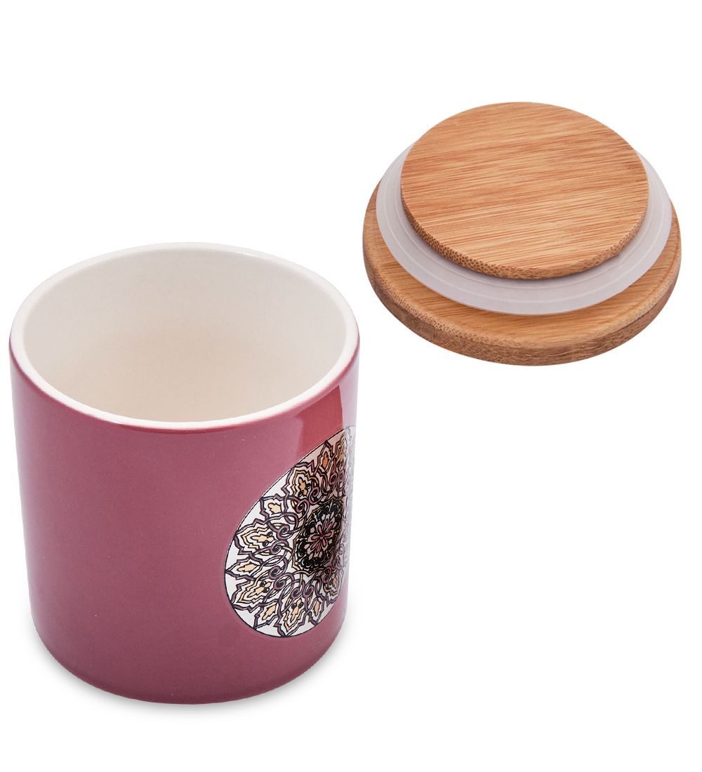 TJ-13/3 Керамическая банка мал. с крышкой из бамбука