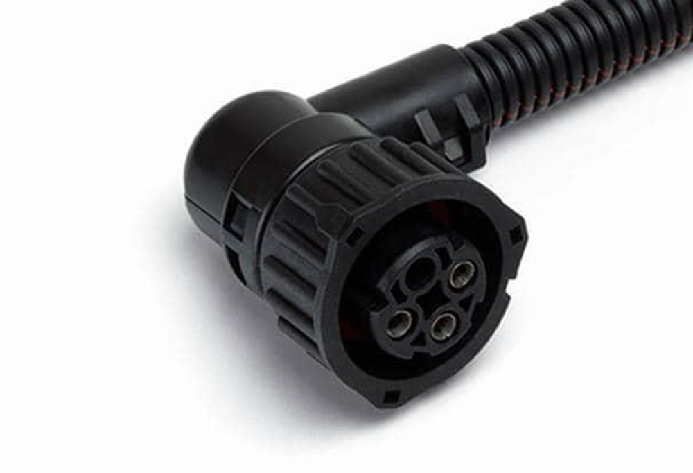 Разъем байонет (розетка) 1-967325-1 (3pin) 3 контакта с угловым адаптером, датчика давления воздуха и масла для Камаз, МАЗ, для , модулятора ABS для Камаз, МАЗ, Daf, Foton, Hyundai, Iveco, JAC Kia, Mercedes, Renault, Scania, Volvo.