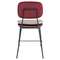 Стул полубарный с контрастным кантом pea, велюр, бордовый/бежевый