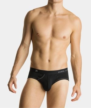 Мужские трусы слипы спорт Atlantic MP-162, черный