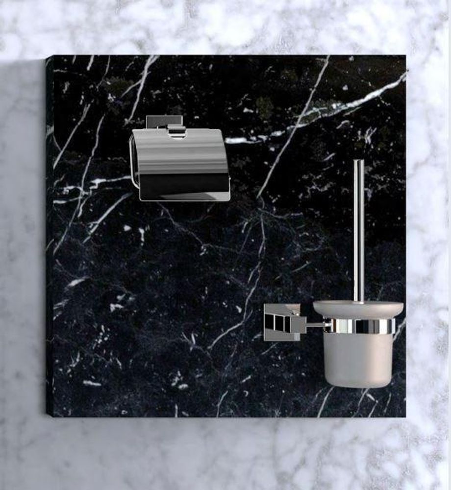 Ёршик туалетный настенный нерж. сталь/стекло BARCELONA 16915.B глянцевый