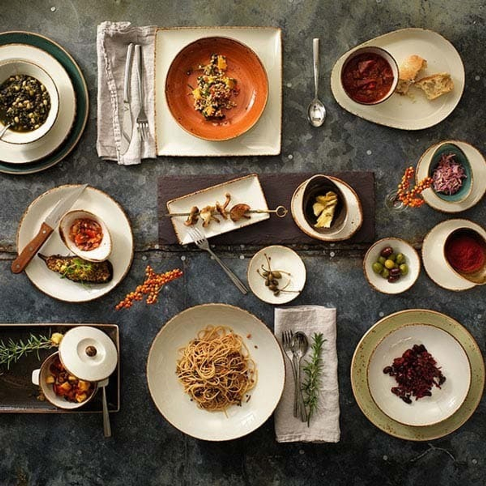 Блюдо «Браун Дэппл» прямоугольное;фарфор;,L=27,B=16,8см;белый,коричнев. (Цвет: белый)