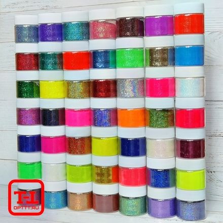 Набор "MIXSOMI БЛЕСК ГЛИТТЕР 50х20мл./15 грамм цветов 0.2 мелкие"