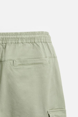 ZARA БРЮКИ КАРГО, СВЕТЛЫЙ ХАКИ