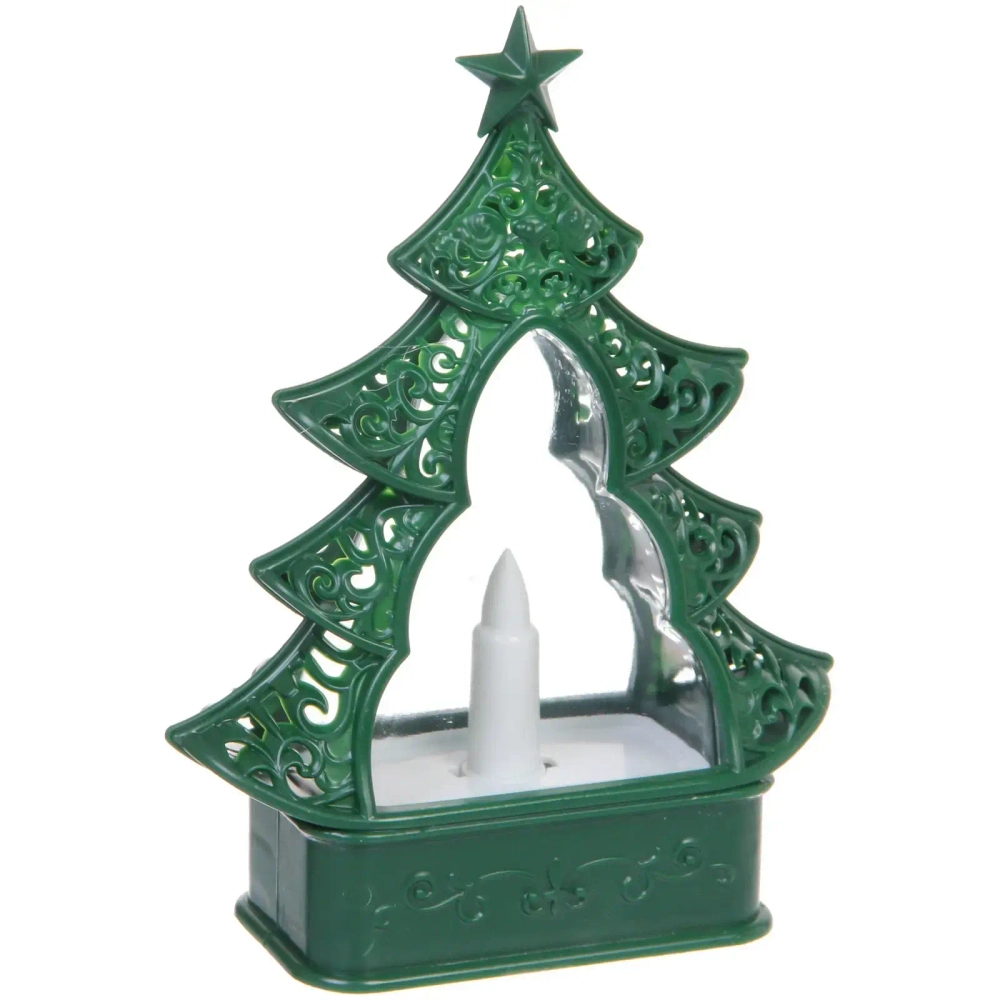 Сувенир с подсветкой «Волшебная ёлочка» 12,5*5,3*16,5 см, Зеленый (работает от батареек 3*ААА)
