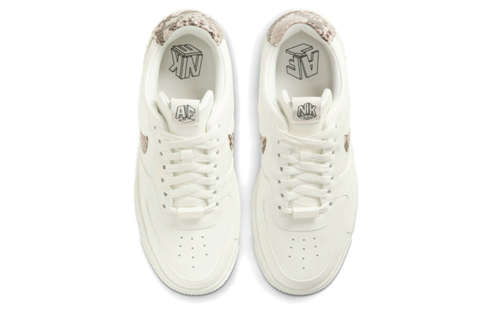 Кроссовки Nike Air Force 1 Pixel Se "Sail Snake" (Женская размерная сетка)