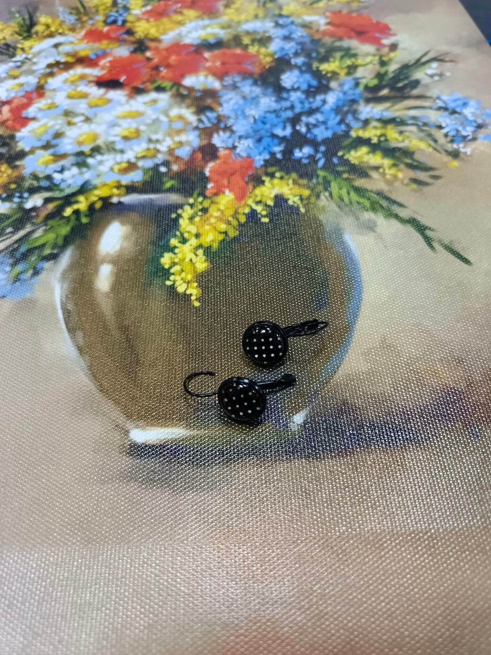 Серьги с кабошонами. Ручной работы.