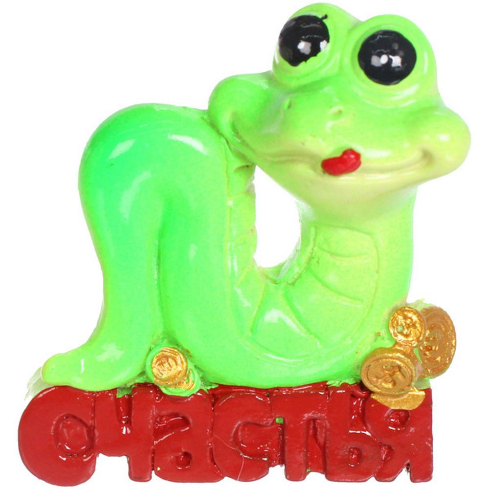 Магнит «Змейка с пожеланием» 5,5*6 см, микс