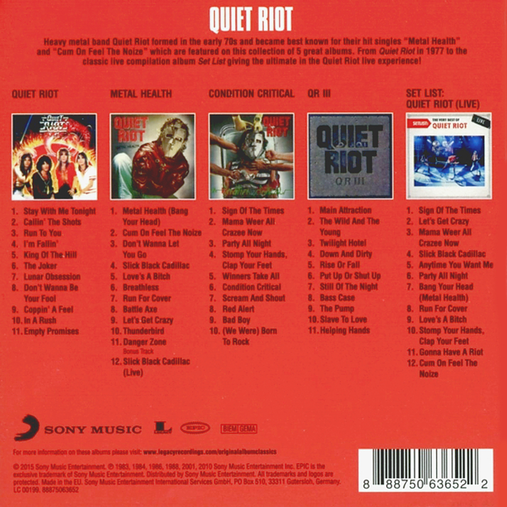 Quiet Riot / Original Album Classics (5CD)