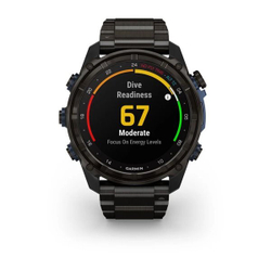 Умные часы Garmin Descent MK3i - 51 мм титан Carbon Grey DLC с черным силиконовым ремешком и приемопередатчиком Descent T2