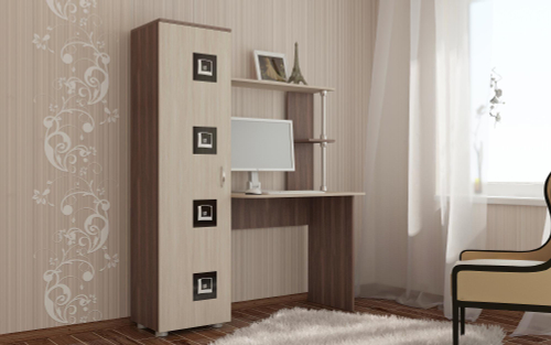 Стол компьютерный Юниор-2 Ясень Шимо комбинированный