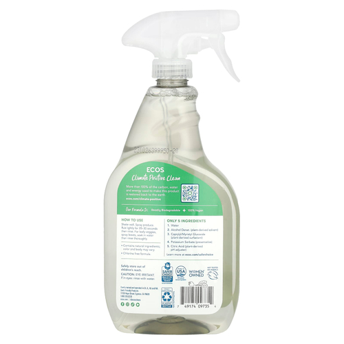 Earth Friendly Products, Ecos®, средство для мытья фруктов и овощей на растительной основе, 650 мл (22 жидк. унции)