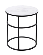 Журнальный столик М-City DISAUR Френсис Белый мрамор, стекло, Черный