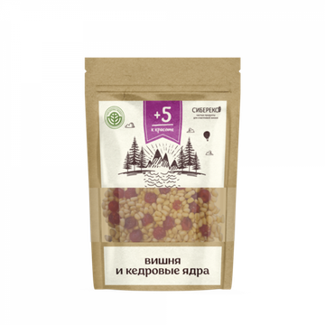 Семена и орехи фасованные: клюква и ядро кедрового ореха, 50 гр