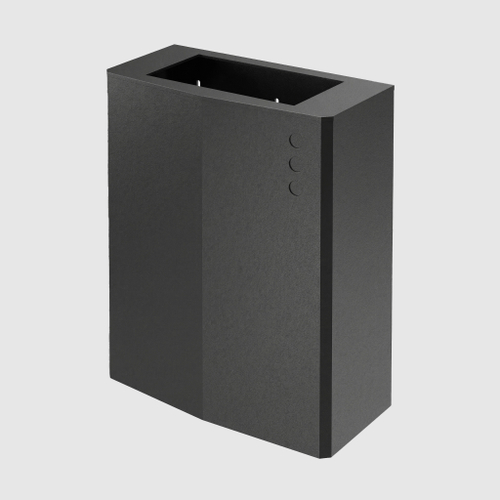 Контейнер для мусора настенный без крышки 23 л. нерж. сталь EVO 14078.EVO.TT графит