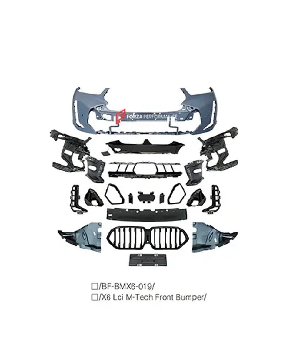 Передний бампер и решетка радиатора для BMW X6 G06 Рестайлинг 2023+ М-стиль БМВ