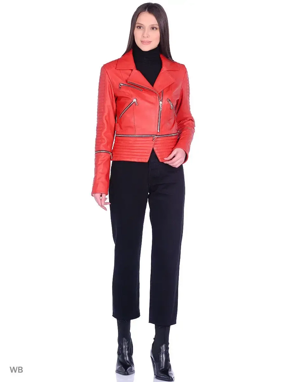 Косуха женская натуральная кожаная