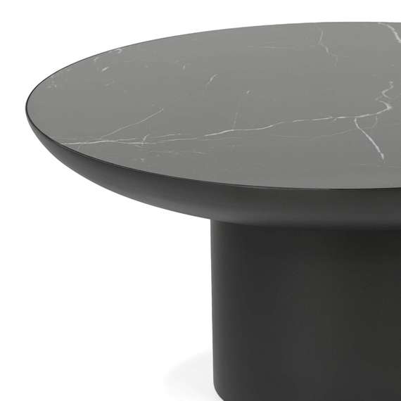 Кофейный стол Floss Ø75х36 см, черная керамика