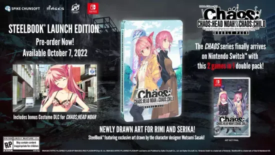 Chaos;Head Noah / Chaos;Child Double Pack - Steelbook Launch Edition [Nintendo Switch, английская версия]