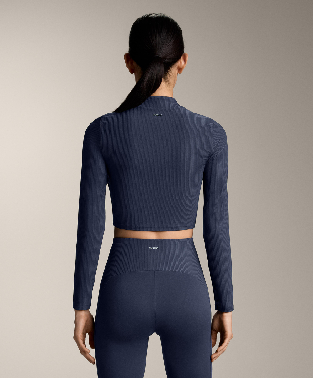 Oysho Футболка с длинными рукавами Comfortlux, темно-синий