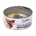 Свеча уличная от комаров Help, с ароматом цитронеллы, в жестяной банке 230211---