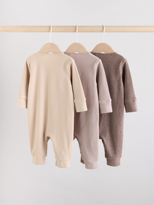 Комбинезон / Cлип для малышей Next AW2-280, 3 шт., Коричневый, Бежевый