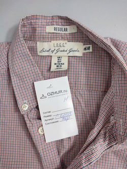 Рубашка H&M в клеточку 44/46 размер