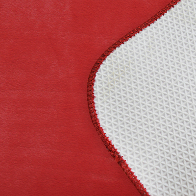 Коврик для ванной 60*90см "Мягкий, как кролик", полиэстер, красный (1)