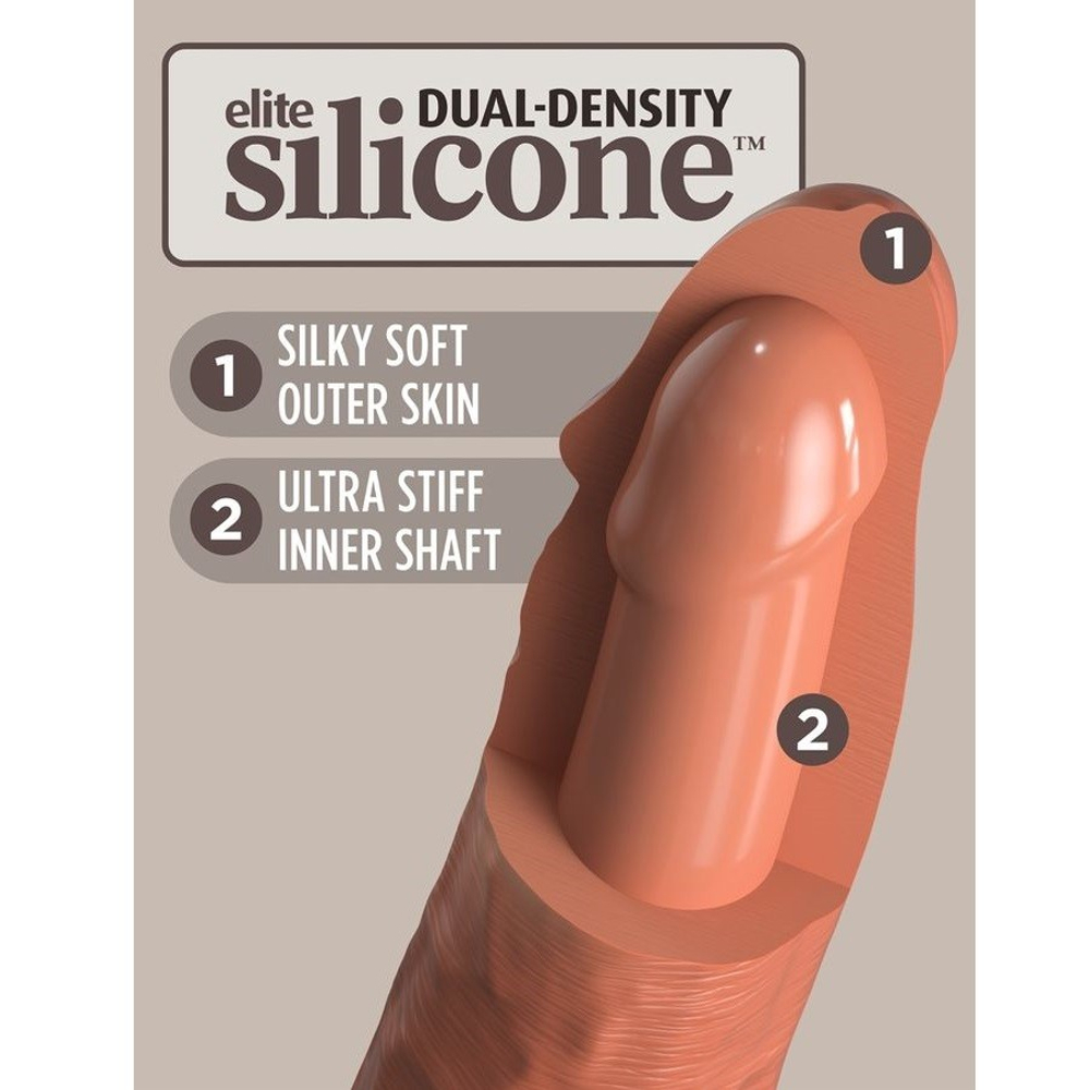 Вибратор King Cock Elite Dual Density реалистик, 15 см