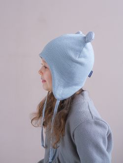 Шапка весенняя/осенняя вязаная ЛОРА (Серебро)