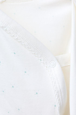 ZARA НАБОР ИЗ ТРЕХ БОДИ-КИМОНО СО ЗВЕЗДАМИ, ЦВЕТ МОРСКОЙ ВОЛНЫ