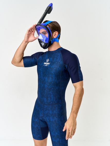 Маска полнолицевая Sargan Планета океан 2.0 черный/синий