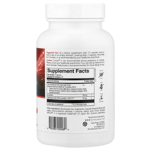 Econugenics, Circutol®, 60 вегетарианских капсул