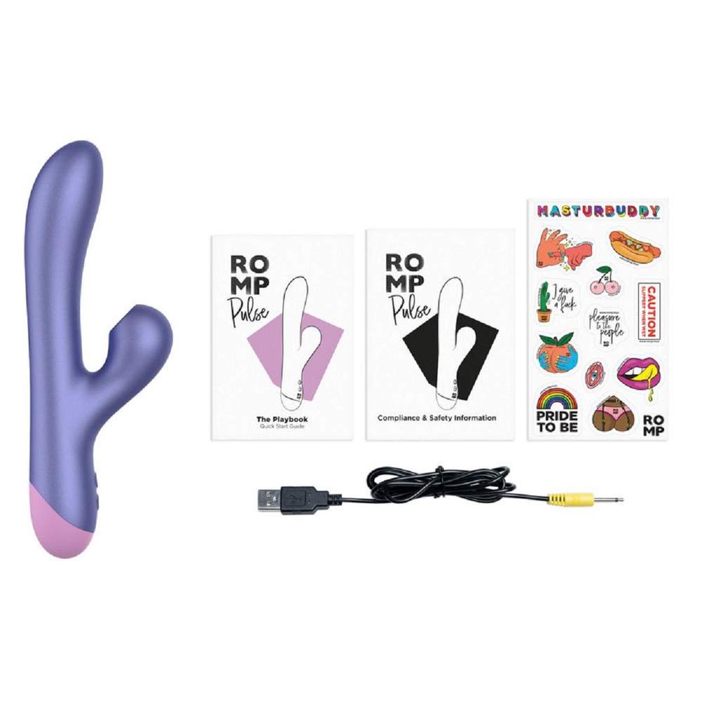 Вибратор Romp Pulse с клиторальным стимулятором 22 см