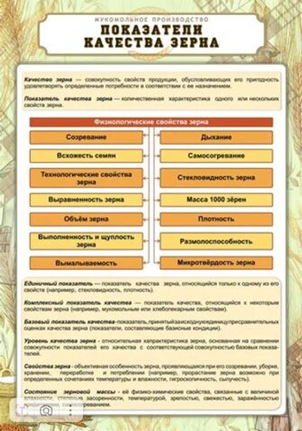 Плакаты "Технология мукомольного производства" (25 пл., винил, 70х100)