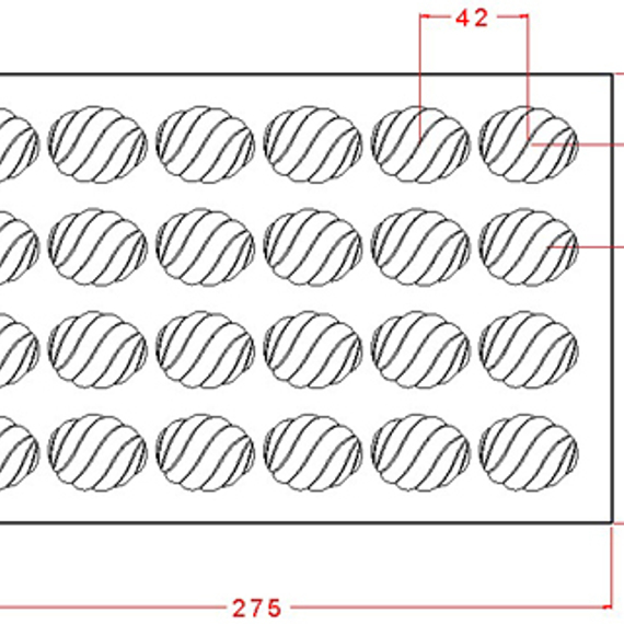 808 | Форма для шоколадных изделий (275*175 мм)