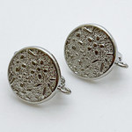 Швензы с английским замком, цвет серебро, размер 15*13 мм, цена за пару