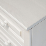 Комод белый с 4 ящиками Харви из массива сосны с филенкой для спальни и кухни в викторианском стиле, комод деревянный для вещей и одежды на ножках напольный