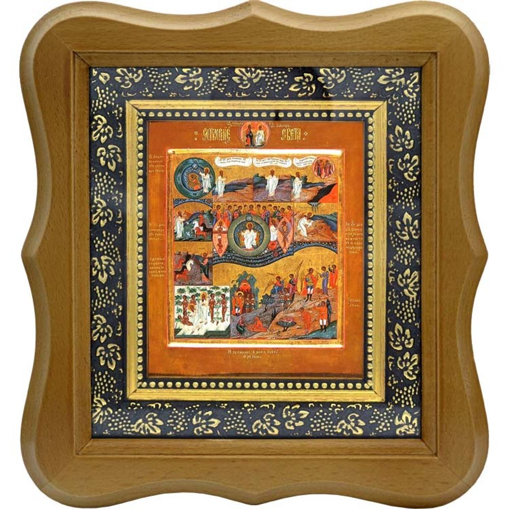 Сотворение Мира. Икона на холсте.