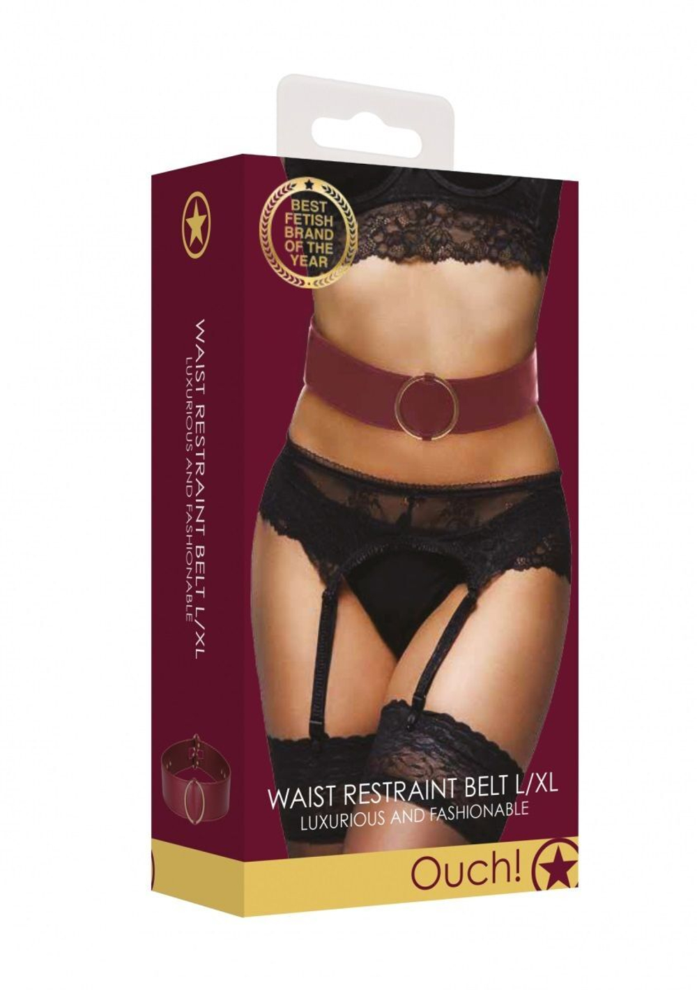 Бордовый ремень Halo Waist Belt - размер L-XL