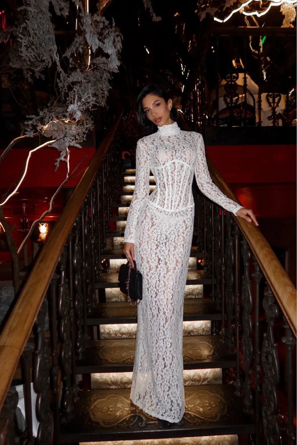 Кружевное платье Corset White